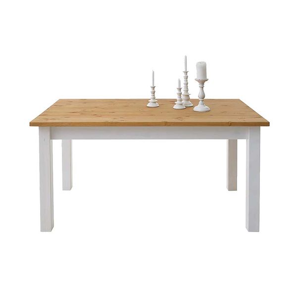 Massivholz Esstisch im Landhausstil Kiefer günstig online kaufen