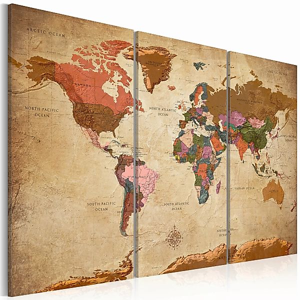 Wandbild - Maps: Brown Elegance günstig online kaufen