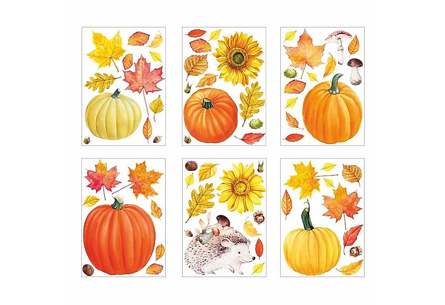 nikima Fensterbild Fensterbilder Herbst selbstklebend - Statisch Haftende P günstig online kaufen