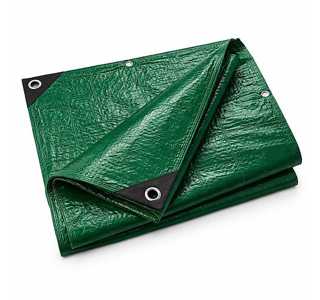 toolmate® Schutzplane Abdeckplane 200 g/m² grün - Plane mit Ösen wasserdich günstig online kaufen