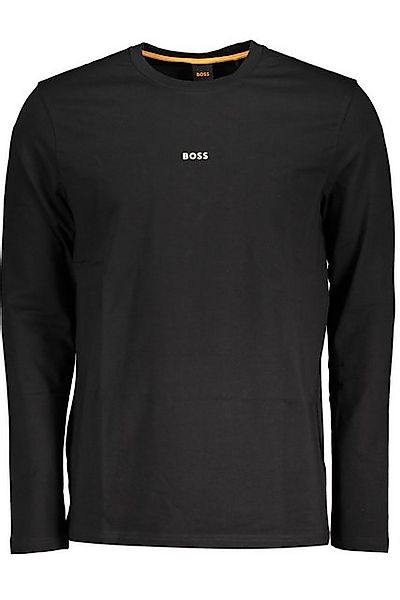 BOSS T-Shirt Langarmshirt Herren Schwarz: Rundhals günstig online kaufen