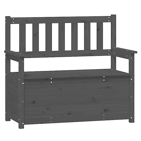 vidaXL Sitzbank Grau 112,5x51,5x96,5 cm Massivholz Kiefer 823561 günstig online kaufen