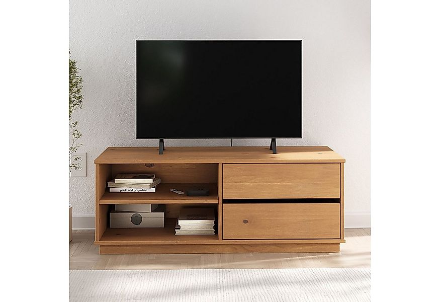 IDIMEX Lowboard MAITE, TV Lowboard in Eiche farben aus Massivholz 110cm 2 S günstig online kaufen