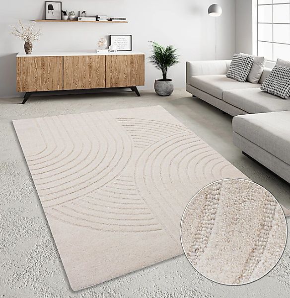 my home Wollteppich »Gabbo Design, Handgefertigt, Teppich, reine Wolle,« re günstig online kaufen