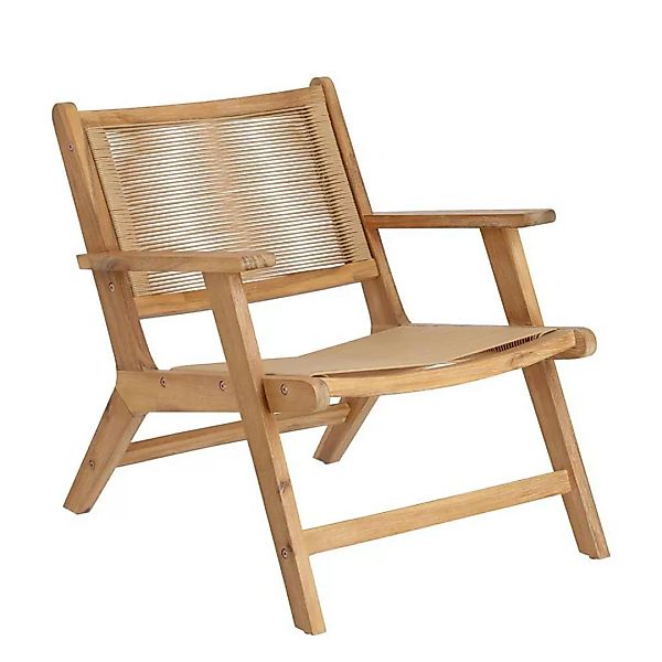 Holz Sessel aus Kunstrattan Akazie günstig online kaufen