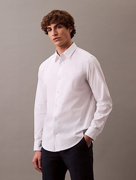 Calvin Klein Businesshemd LS SOLID STRETCH CLASSIC SHIRT mit Kentkragen günstig online kaufen