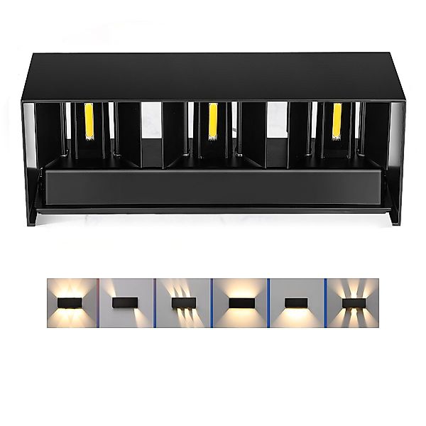 LETGOSPT Wandleuchte 21W Quader LED Wandleuchte günstig online kaufen