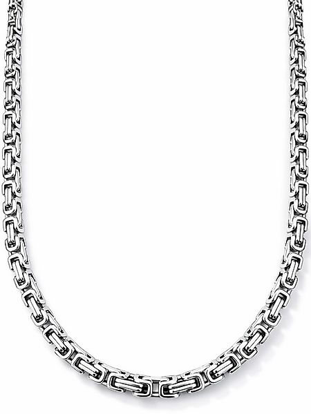 S&T Design Königskette Edelstahl Herren 60cm Halskette Männer Silber Byzant günstig online kaufen