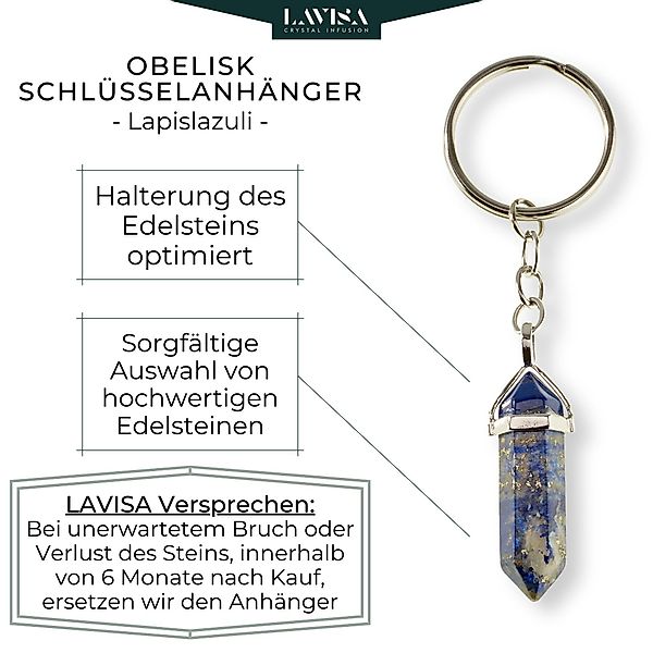 LAVISA Anhänger Schlüssel Edelstein - Schlüsselanhänger - Glücksbringer - N günstig online kaufen