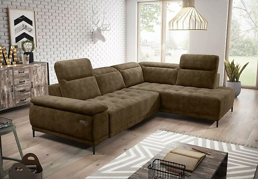 JVmoebel Ecksofa Wohnlandschaft Garnitur Design Sofa Stoff Automatisches Ec günstig online kaufen