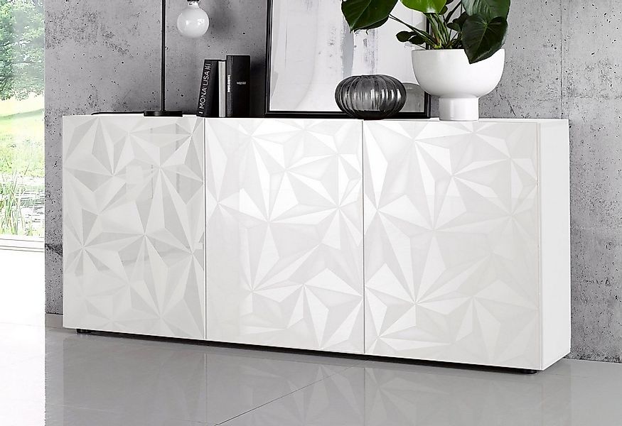 INOSIGN Sideboard Prisma Breite 181, Kommode 3 Türen, Anrichte, Front mit e günstig online kaufen