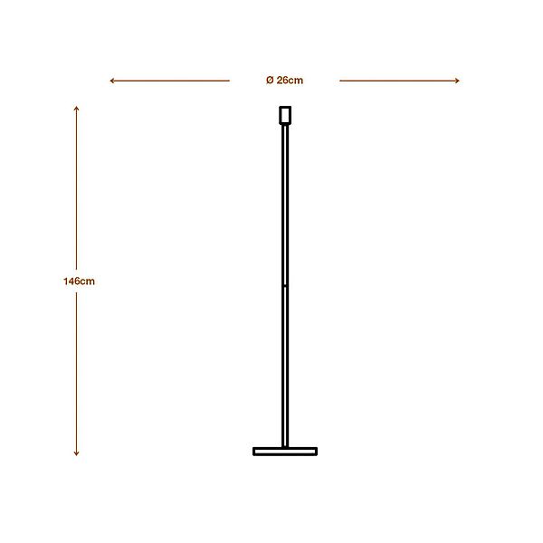 OSRAM Stehlampe DECOR STICK, dunkelgrau, Höhe 146 cm 1 x E27 günstig online kaufen