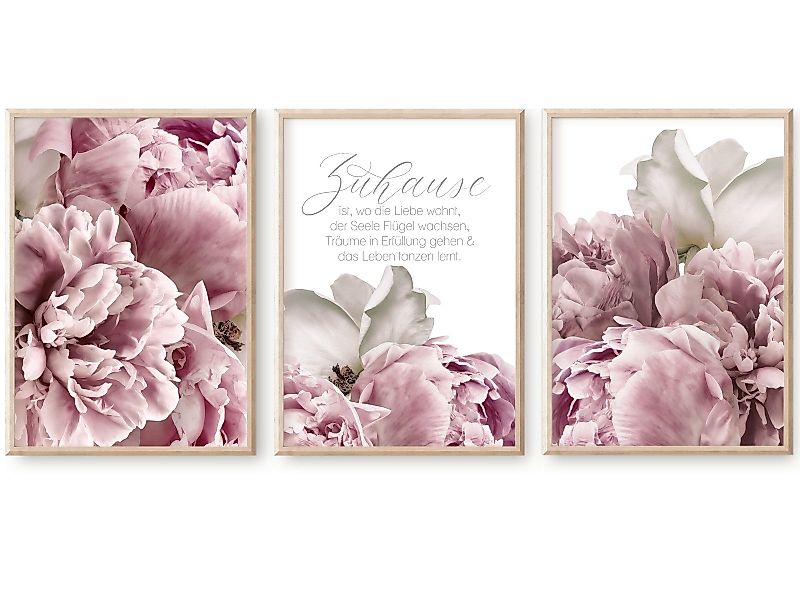 homestyle-accessoires Poster Bilderset Bilder Wandbilder ZUHAUSE günstig online kaufen