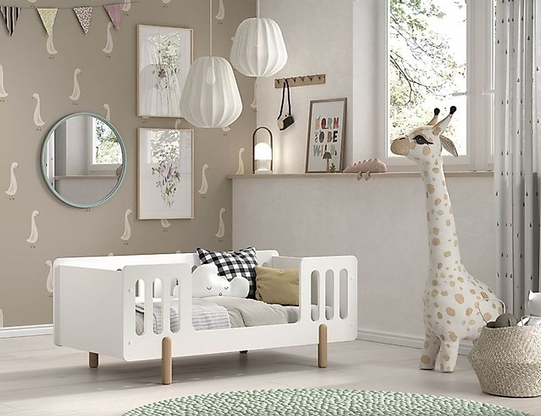 Vipack Kinderbett "Smile, Juniorbett 70/140 cm, inkl. Rolllattenrost, MDF w günstig online kaufen