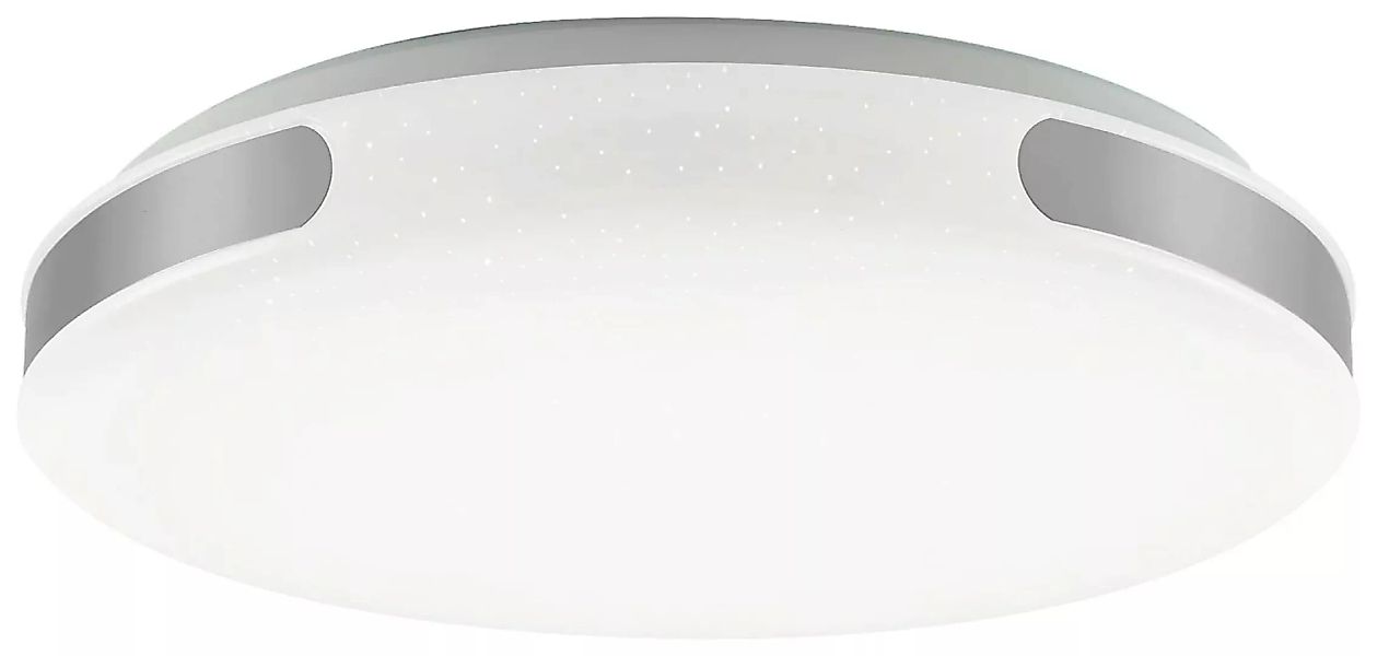 LED Deckenleuchte Chrom-Weiß Ø 39,5 cm Danuta günstig online kaufen