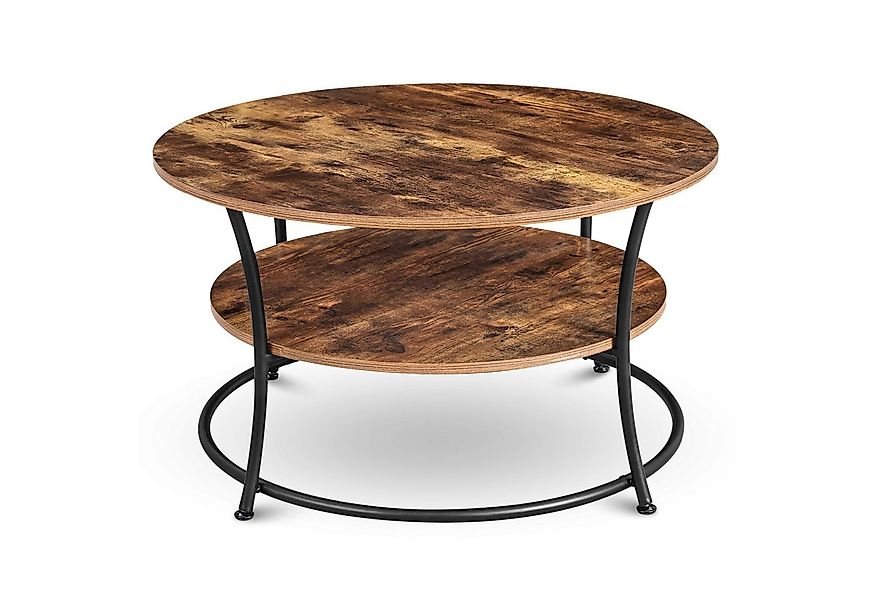 holz4home® Couchtisch Lillie runder Wohnzimmertisch mit Ablage I Beistellti günstig online kaufen