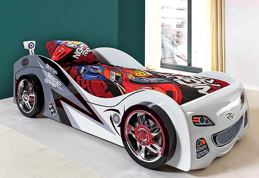 Vipack Autobett "Liegefläche 90/200, Räder mit Felgen-Optik, schickes Desig günstig online kaufen