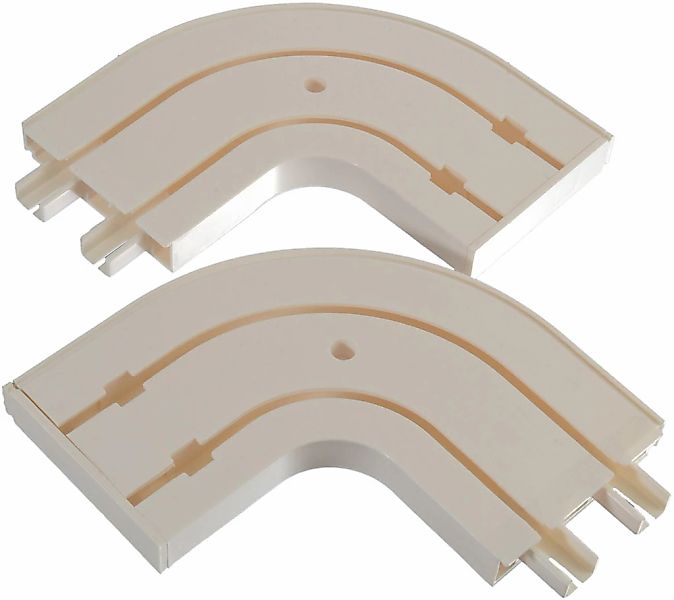 Liedeco Rundbogen 2 läufig-läufig Fixmaß weiß günstig online kaufen