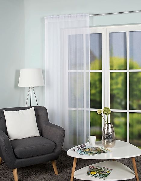 Home Basics Gardine "VINA" Multifunktionsband 1 Stk. tlg. halbtransparent günstig online kaufen