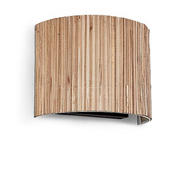 hofstein Wandleuchte moderne Wandlampe aus Metall/Seegras günstig online kaufen