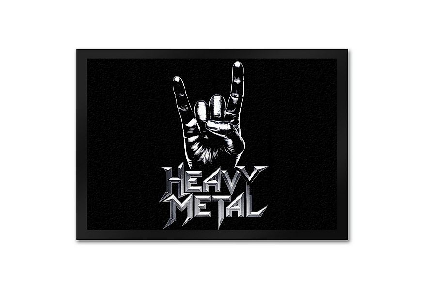 speecheese Fußmatte Rockzeichen Hand - Heavy Metal Fußmatte in 35x50 cm günstig online kaufen