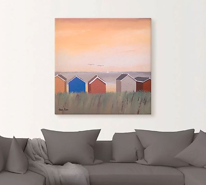 Artland Wandbild »Strandhäuser II«, Strand, (1 St.), als Leinwandbild, Wand günstig online kaufen
