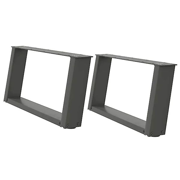 vidaXL Couchtischbeine U-Form 2 Stk Anthrazit 60x30-31 cm Stahl 4012750 günstig online kaufen