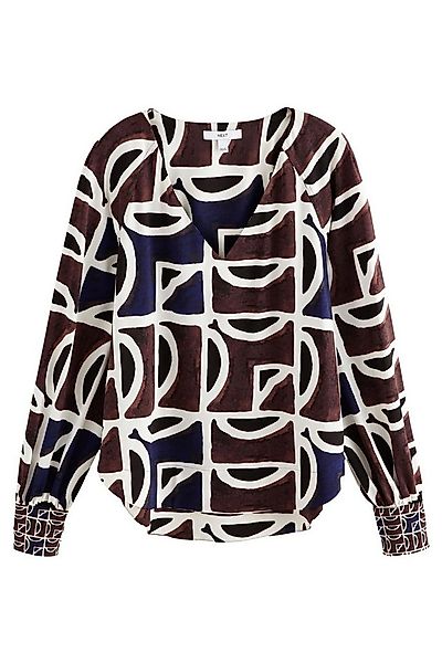 Next Langarmbluse Langärmelige Jerseybluse mit V-Ausschnitt (1-tlg) günstig online kaufen