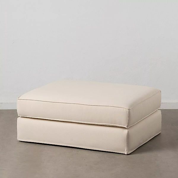 Puff 100 X 80 X 44 Cm Synthetische Stoffe Creme günstig online kaufen