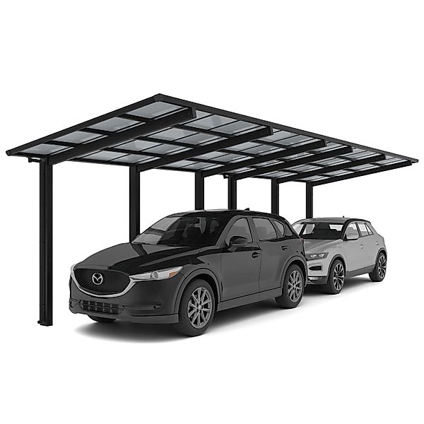 Ximax Alu Doppelcarport Linea Tandem Typ 110 Schwarz 273 x 983cm Sonderfert günstig online kaufen