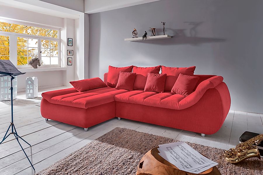 Home affaire Ecksofa »Imola, bequem, aktuelle Steppung im Sitz, L-Form, Bre günstig online kaufen