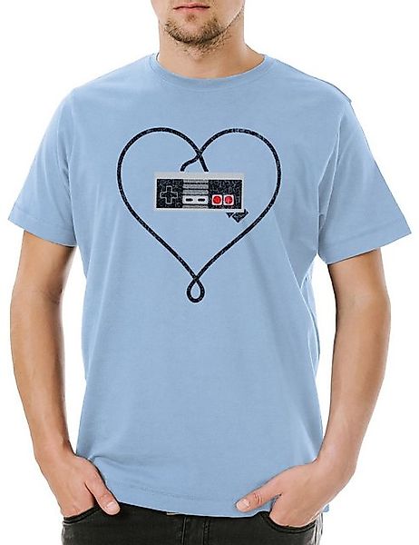 Urban Backwoods Print-Shirt Urban Backwoods Gamer Love Herren T-Shirt Hellb günstig online kaufen