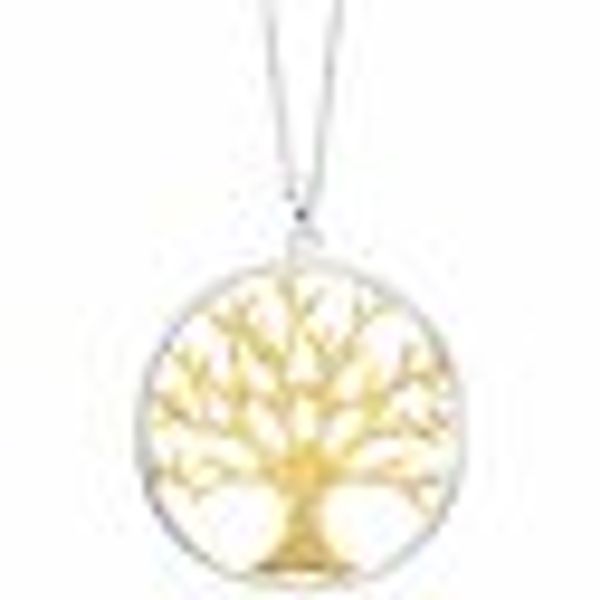 Anhänger mit Kette 925/- Sterling Silber rhodiniert/vergoldet Motiv Lebensb günstig online kaufen