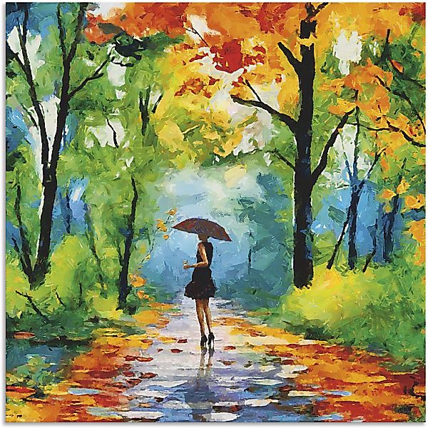 Artland Wandbild "Herbstlicher Spaziergang im Park", Vier Jahreszeiten Bild günstig online kaufen