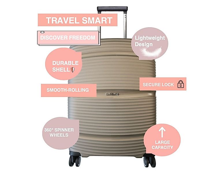 Super Solu Trolleyset Koffer-Set aus PP-Kunstsoff, leichter Hartschalenkoff günstig online kaufen