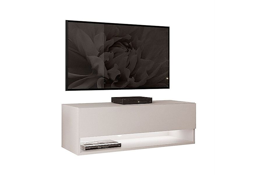 Lookway Lowboard CALANTE 90 cm RTV Hängeschrank mit LED-Beleuchtung günstig online kaufen