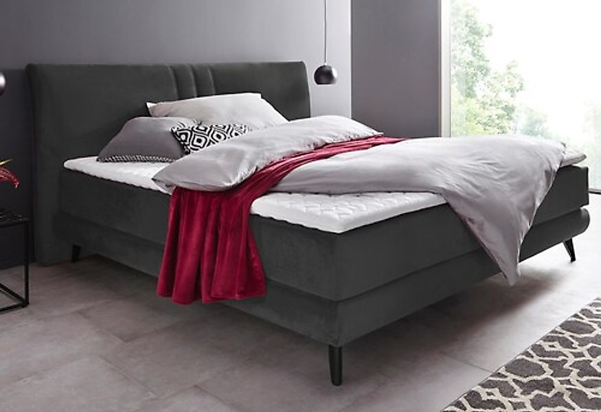 Places of Style Boxspringbett "Skien", incl. Kaltschaumtopper, 2 Härtegrade günstig online kaufen