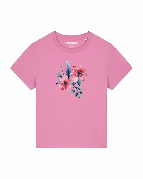 wat? Apparel Print-Shirt Blume in Wasserfarbe 02 (1-tlg) günstig online kaufen