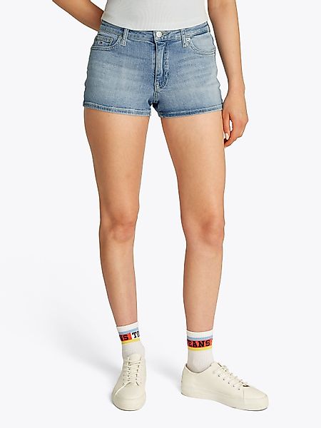 Tommy Jeans Shorts "NORA SHORT BI8219" mit Logo-Bage, in blauer Waschung günstig online kaufen