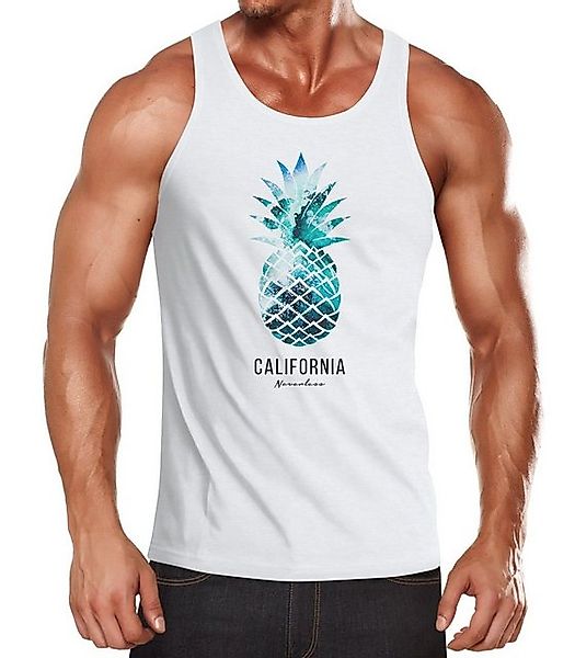 Neverless Tanktop Herren Tank-Top Ananas Galaxy günstig online kaufen