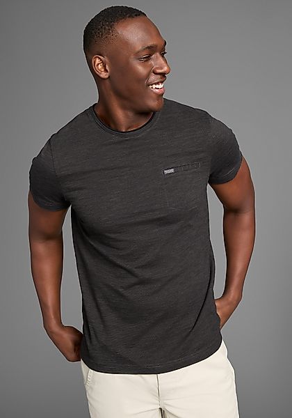 Bruno Banani T-Shirt Mit Doppelkragen und günstig online kaufen