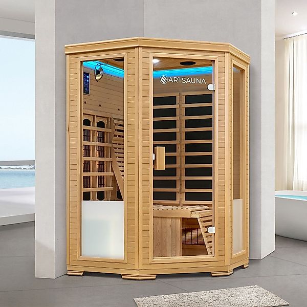 Artsauna Infrarotkabine Aalborg Dual-Technologie, für 2 günstig online kaufen