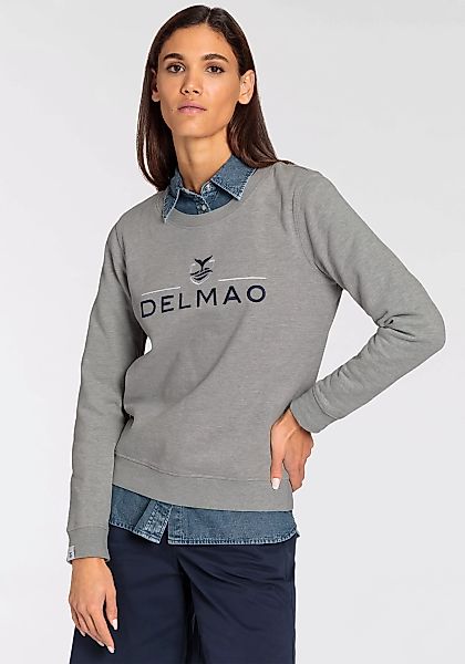 DELMAO Sweatshirt mit edler erhabener Stickerei günstig online kaufen