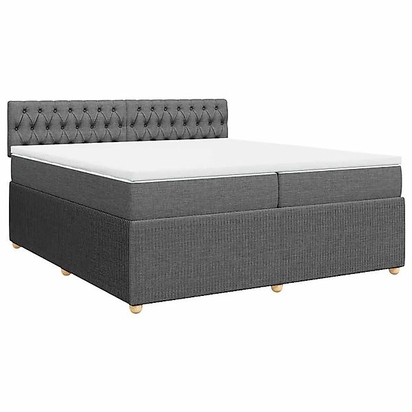 vidaXL Boxspringbett mit Matratze Dunkelgrau 200x200 cm Stoff 3287571 günstig online kaufen
