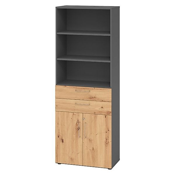 bümö Aktenschrank smart Kombischrank - mit Schubladen Dekor: Graphit/Asteic günstig online kaufen