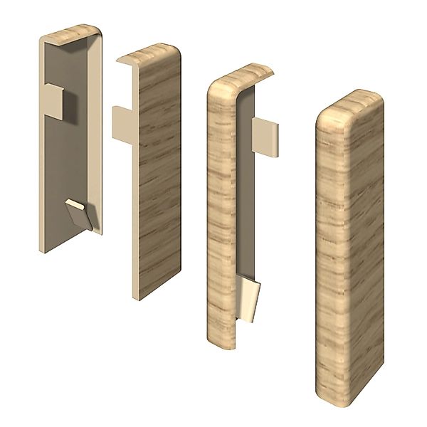 EGGER Sockelleisten-Endstücke Eiche hell, L: 2.2 cm, H: 5.9 cm, 2-St., neue günstig online kaufen