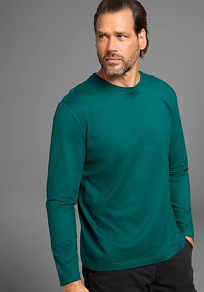 Mans World Langarmshirt "neue Farbe ", (3er-Pack), Langarm, unifarben, aus günstig online kaufen