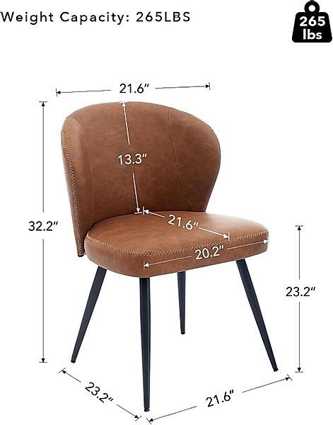 GarveeMore Esszimmerstuhl aus PU-Leder,moderne Esszimmer und günstig online kaufen