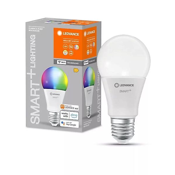 Smart+ WLAN LED Leuchtmittel E27 Birne - A75 in Weiß 9,5W 1055lm RGBW 1er P günstig online kaufen
