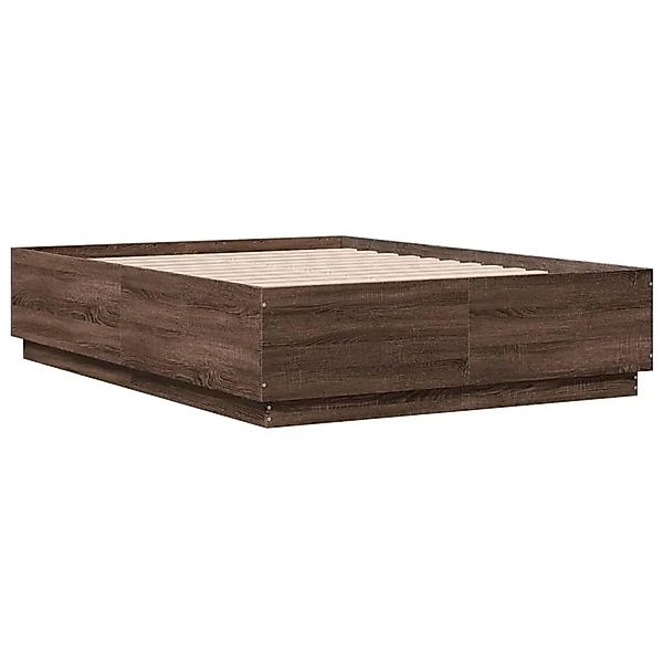 vidaXL Bettgestell Braun Eichen-Optik 140x190 cm Holzwerkstoff 3209736 günstig online kaufen
